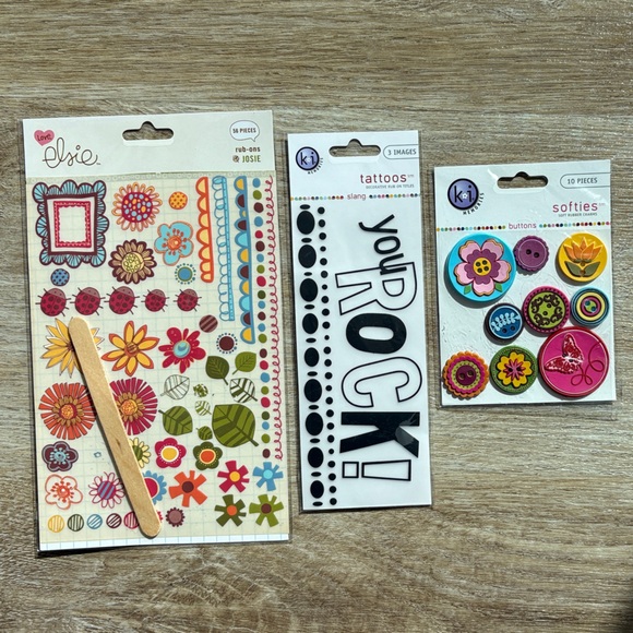 Colorful Scrapbooking Sticker & Tattoos Set - Picture 2 of 2